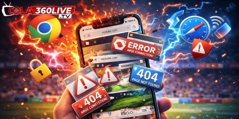 Điện thoại gặp xung đột khi xem trên trang web
